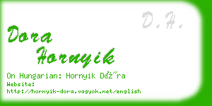 dora hornyik business card